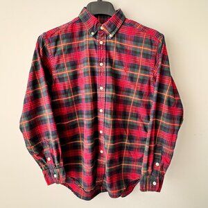Ralph Lauren Plaid Cotton Long Sleeve Button-Up Shirt